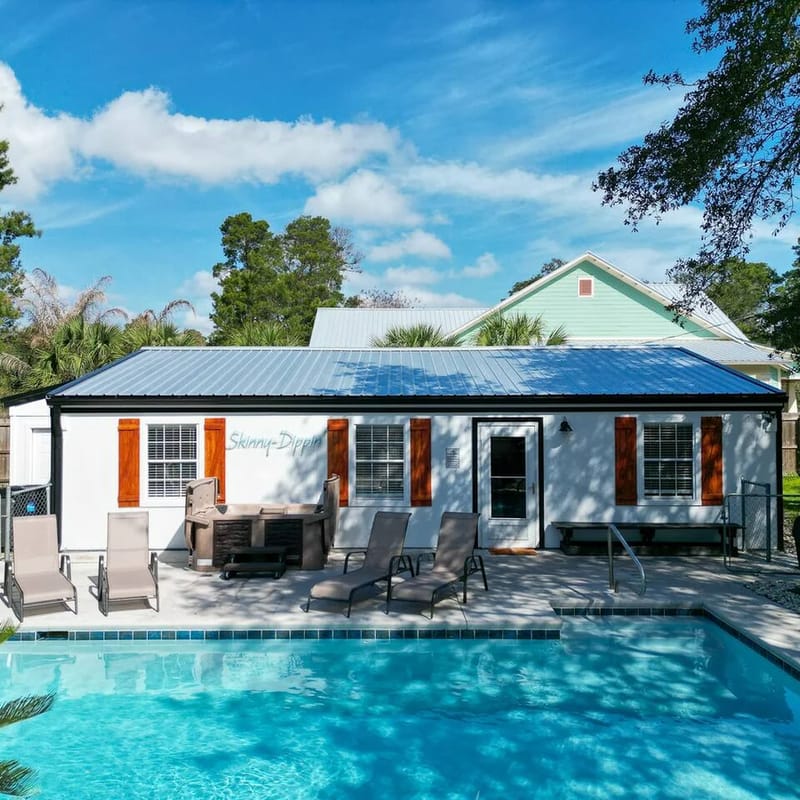 Surf Shack, Pool, Hot Tub, Golf Cart, Beach, Bikes